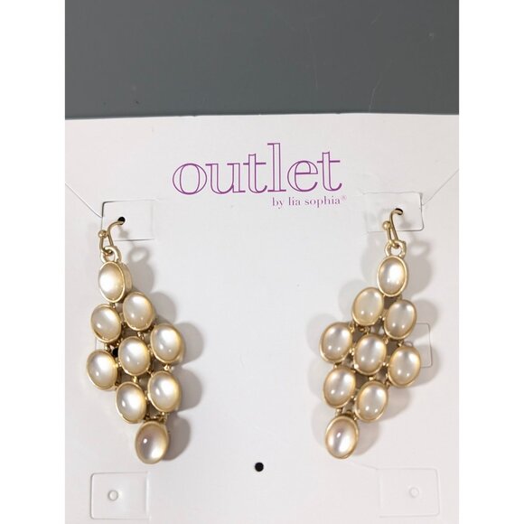 Lia Sophia Jewelry - Lia Sophia Moonglow Chandelier Dangle Earring Gold Tone New